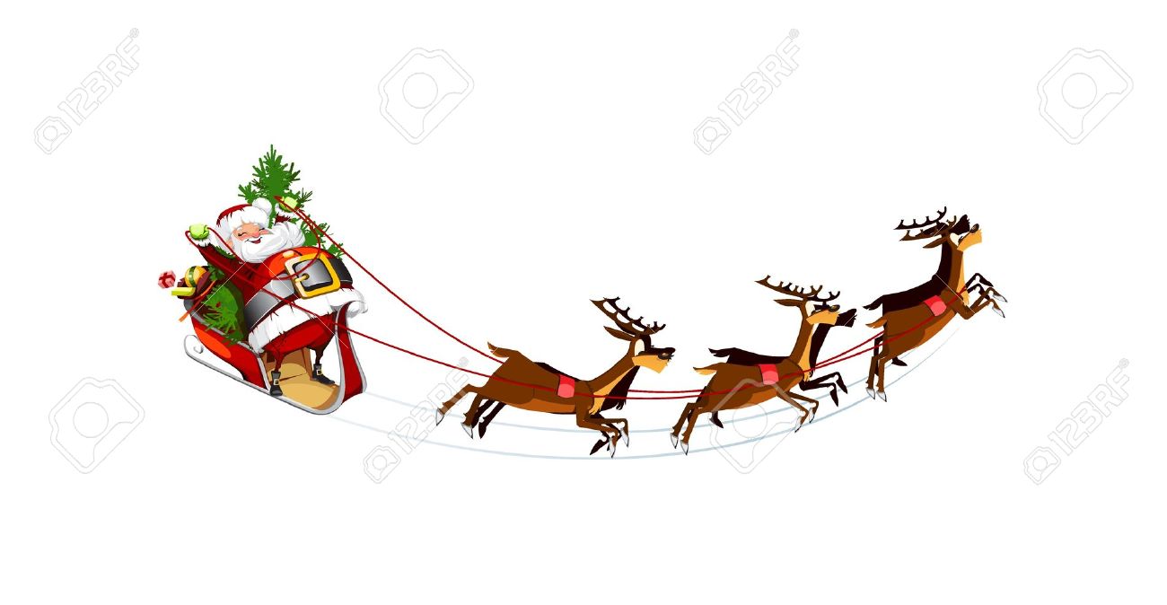 1300x674 Santa Clipart Flying