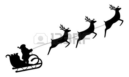 450x270 Clipart Santa Sleigh And Reindeer 101 Clip Art