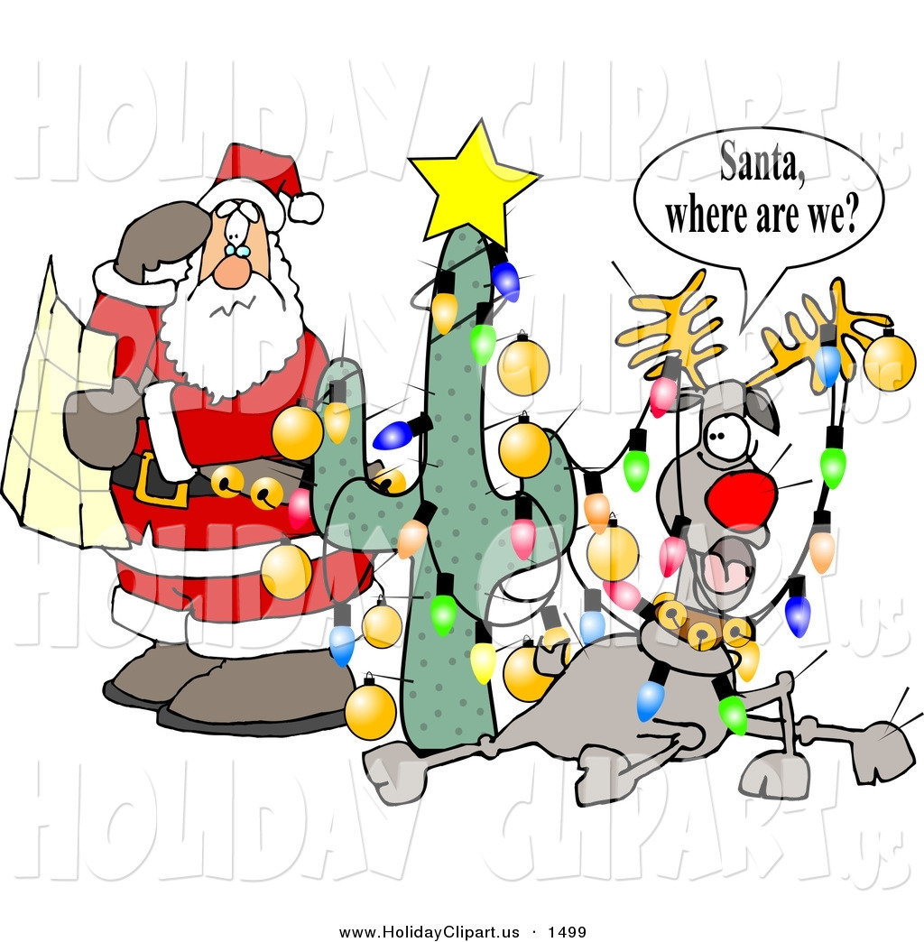1024x1044 Santa Claus And Rudolph Clipart