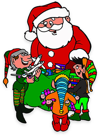 319x435 Santa Elves Clipart