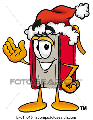 365x470 Clipart Of Book Santa Bk01h015