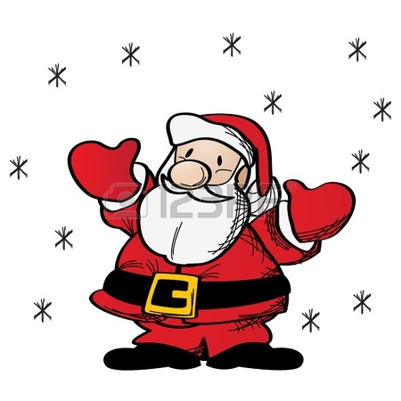 450x450 Santa Claus Smiling. Classic Cartoon Head. Retro Clip Art Royalty