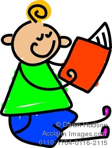 226x300 Image Of A Happy Little Boy Sat Reading A Book