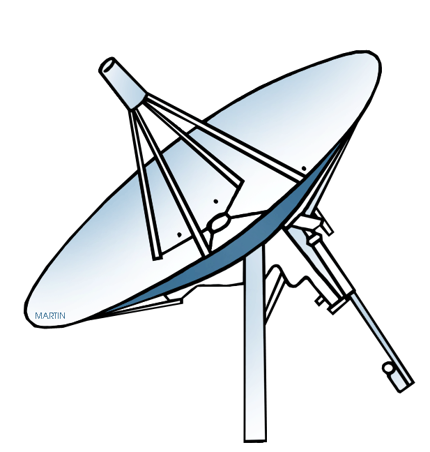 617x648 Outer Space Clip Art By Phillip Martin, Satellite Dish