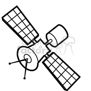 300x300 Royalty Free Cartoon Satellite Illustration Graphic 398036 Vector