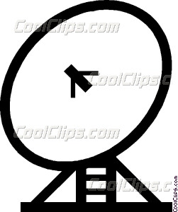 251x300 Symbol Of A Satellite Dish Vector Clip Art
