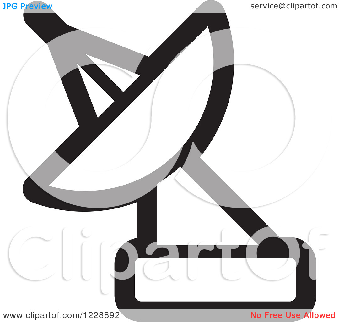 1080x1024 Satellite Black And White Clipart