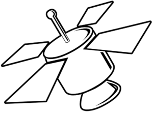 300x222 Satellite Outline Clip Art