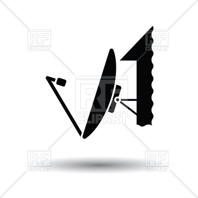 400x400 Satellite Antenna Icon Royalty Free Vector Clip Art Image