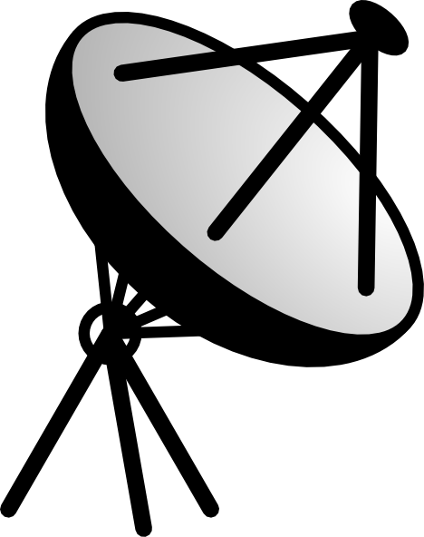 468x592 Simple Parabolic Antenna Dish Clip Art