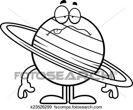 450x375 Clip Art Of Sick Cartoon Saturn K23526299