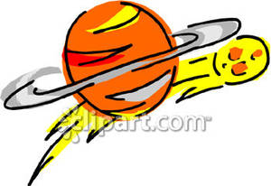 300x206 Comet And Saturn