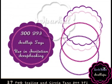 375x281 Digital Scalloptags Build A Tag Clip Art, Digital Frame Clipart