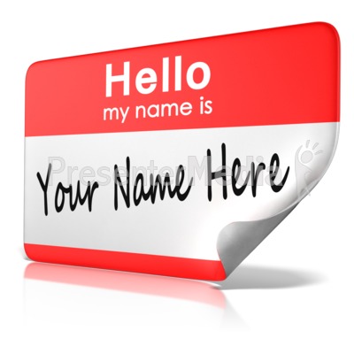 400x400 Hello My Name Is Tag Text