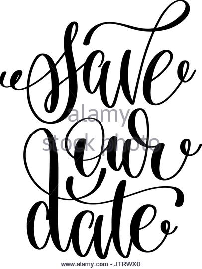 406x540 Save Date Black White Hand Stock Photos Amp Save Date Black White