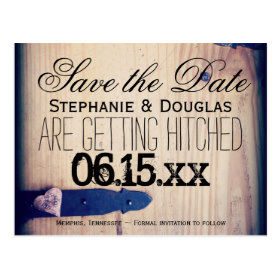 280x280 Rustic Save The Date Postcards
