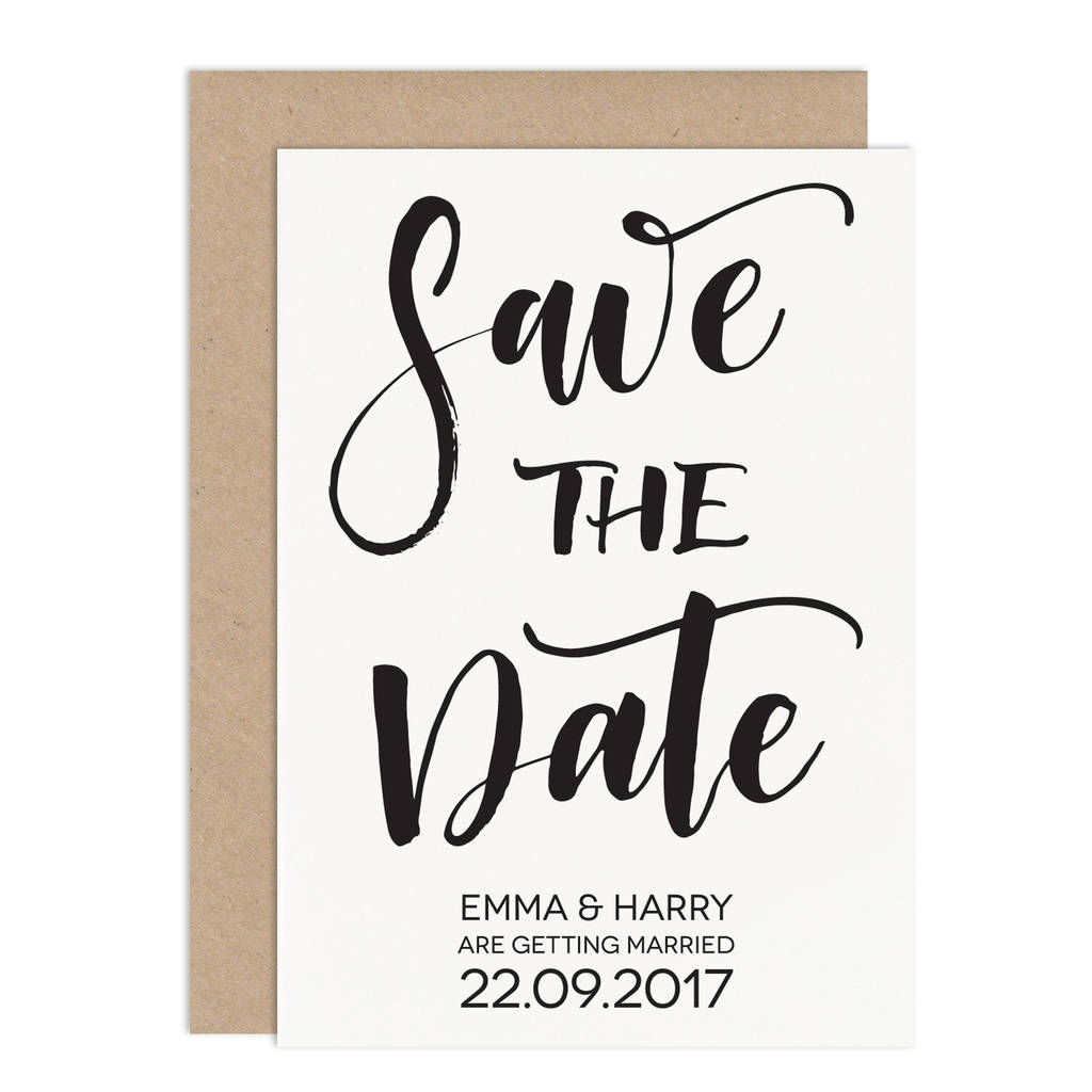 1024x1024 Brush Lettering Save The Date Card Or Magnet By Russet And Gray