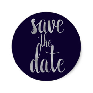 324x324 Save The Date Navy Silver Gifts On Zazzle