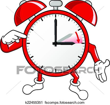 450x430 Clipart Of Alarm Clock Change To Daylight Saving Time K22455351
