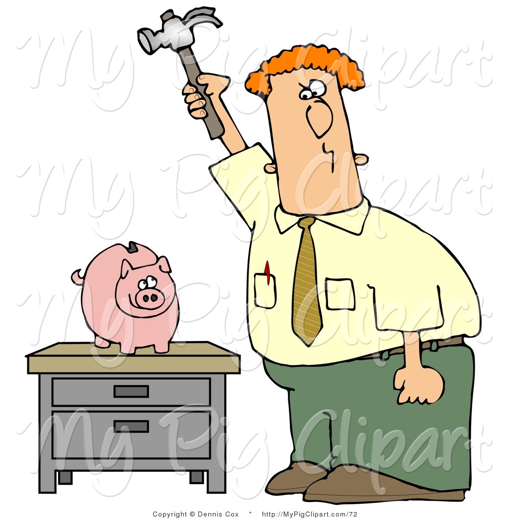 1024x1044 Swine Clipart Of Red Haired Caucasian Businessman Holding