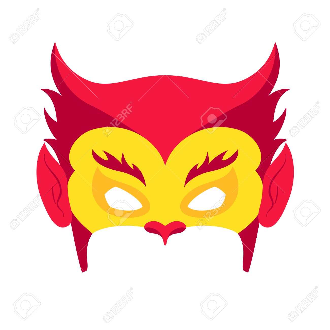 1300x1300 Super Hero Red Mack. Superhero Mask For Face Character In Flat