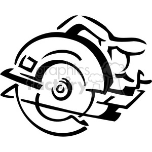 300x300 Royalty Free Black And White Cicular Saw 384958 Vector Clip Art