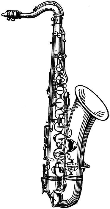 370x700 Free Saxophone Clipart