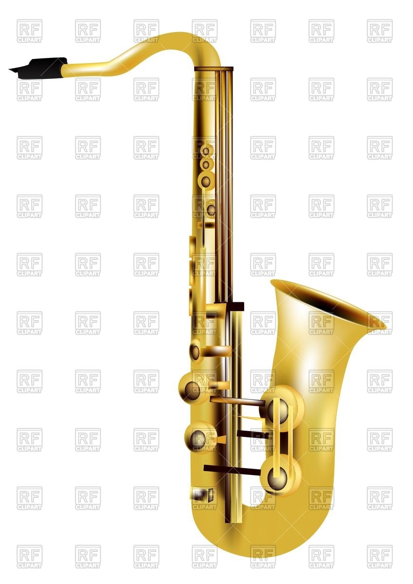 849x1200 Alto Saxophone Isolated On White Background Royalty Free Vector