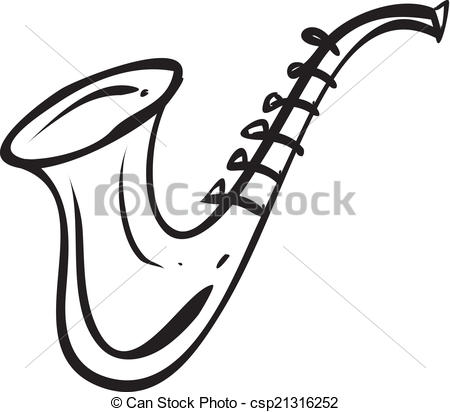 450x412 Saxophone Clip Art