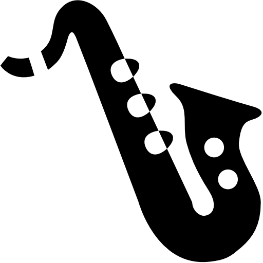 512x512 Free Black Alto Saxophone Icon