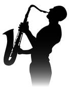 136x170 Saxophone Player Clip Art