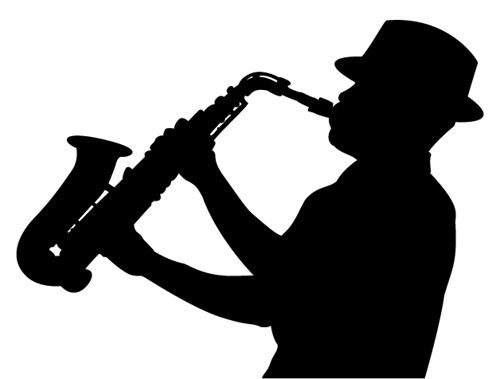 500x379 Saxophone Clipart Silhouette