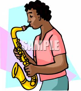 267x300 Black Man Playing The Saxophone