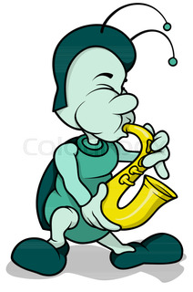 212x320 Cartoon Boy Playing Saxophone Music. Colorful Book Page Design