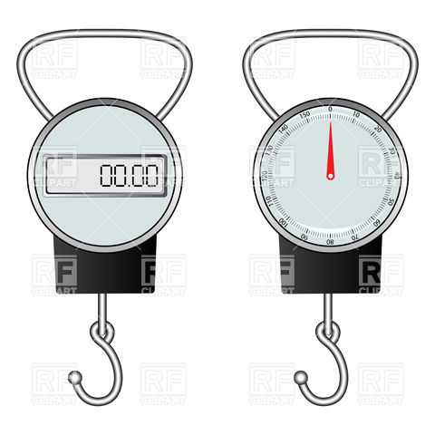 480x480 Classic And Digital Hook Scale Royalty Free Vector Clip Art Image