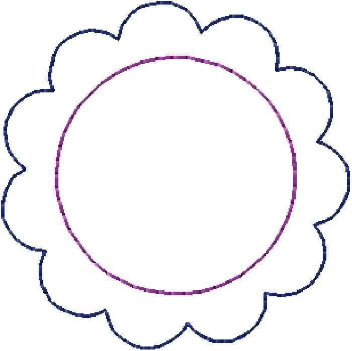 700x699 Circle Clipart Scalloped Circle