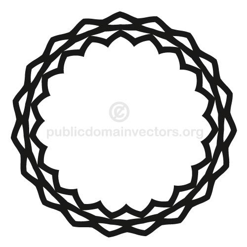 500x500 3083 Free Scalloped Circle Border Clip Art Public Domain Vectors