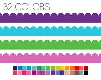 340x270 Stitched Ribbon Digital Clip Art Instant Download 36