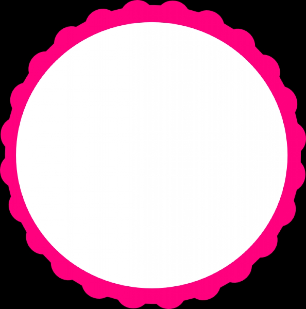 1013x1024 Pink Scallop Circle Frame Clip Art