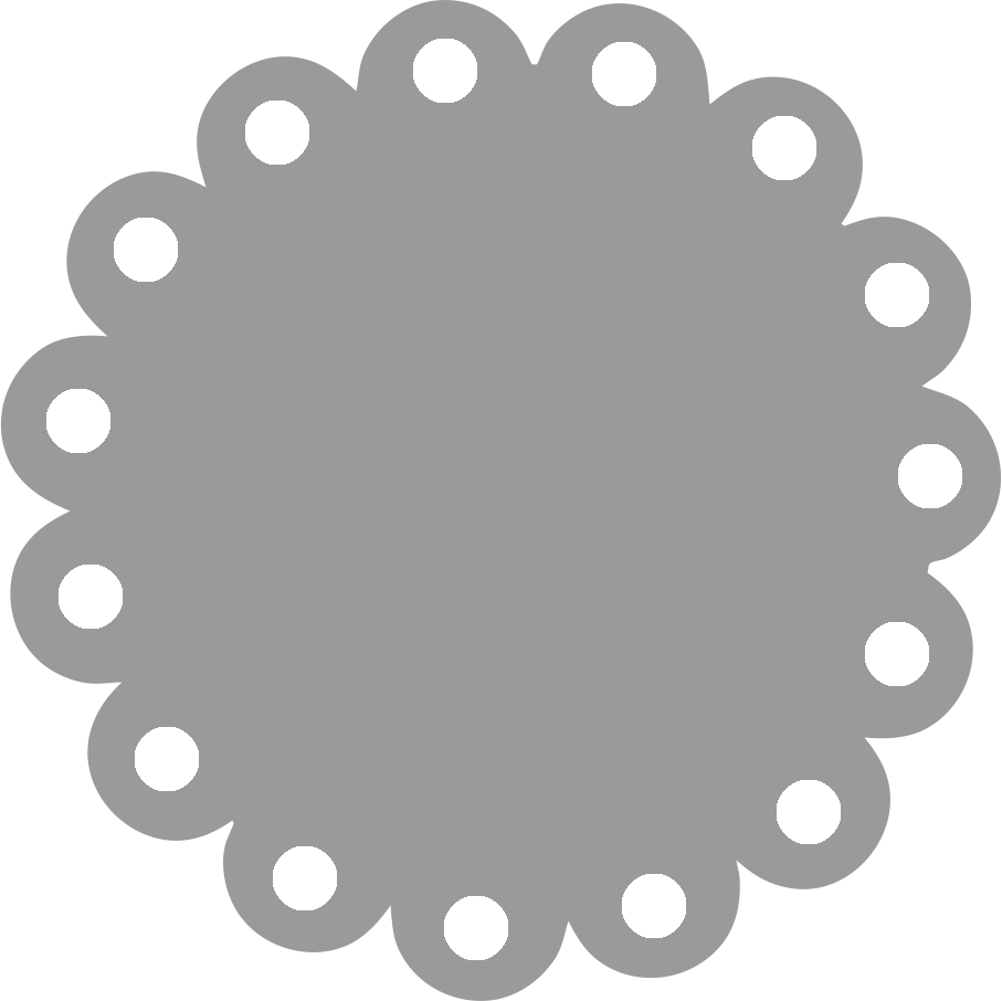 907x906 Red Scalloped Cliparts 250306