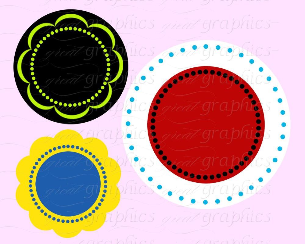 1000x800 Circle Frame Dot Circle Clip Art Scallop Frame Clip Art Digital