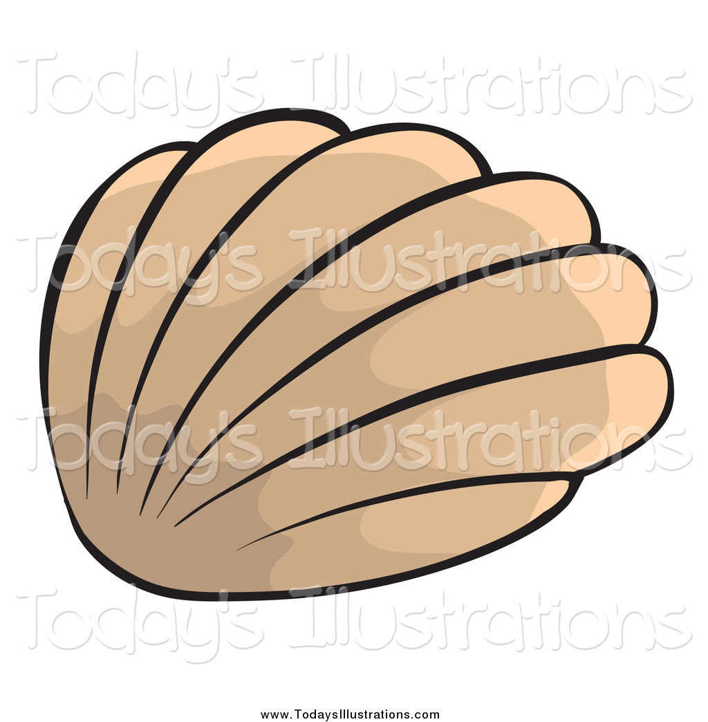 1024x1044 Clipart Of A Scallop Seashell By Graphics Rf