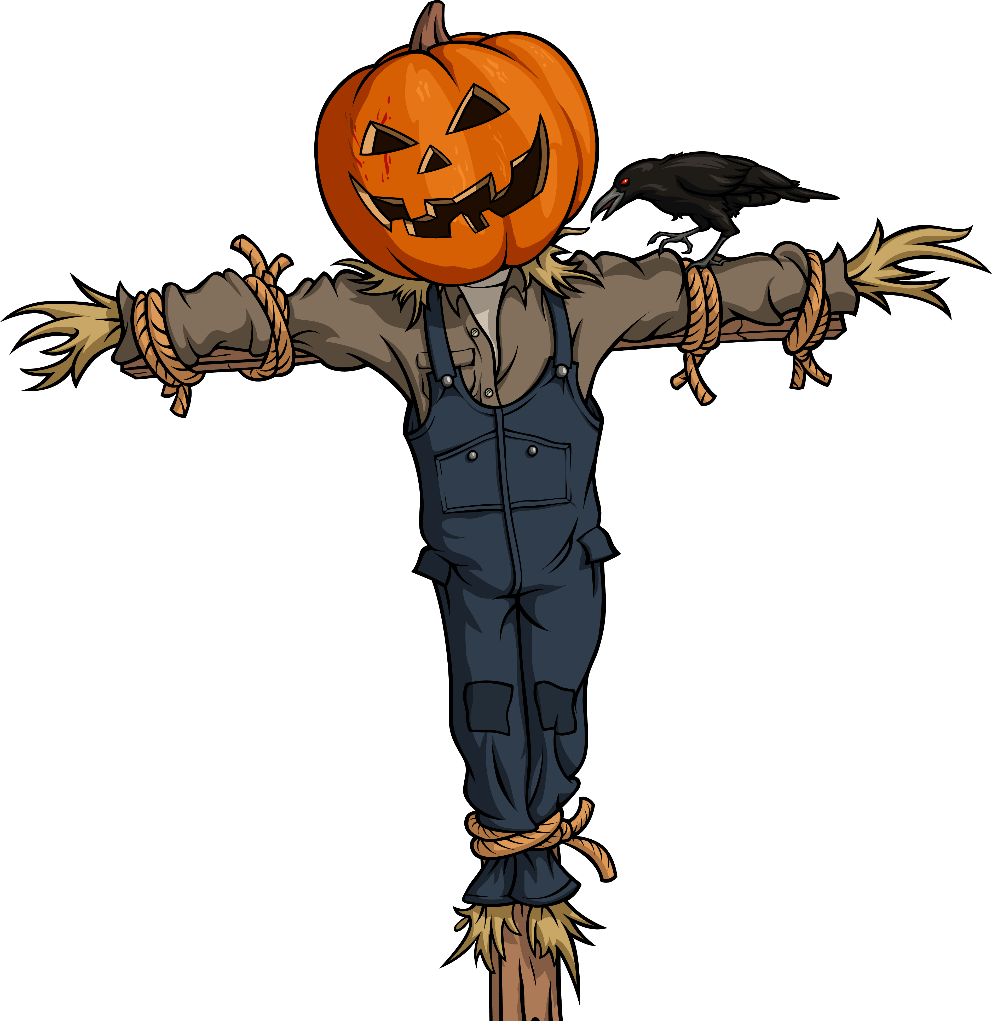 3796x3907 Halloween Scarecrow Clipart