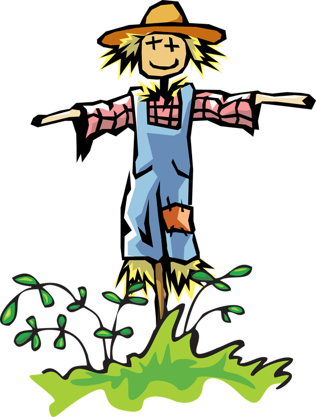 640x844 Scarecrow Clipart Overalls