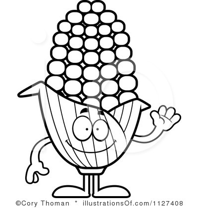 400x420 Corn Clipart Black And White Clipart Panda