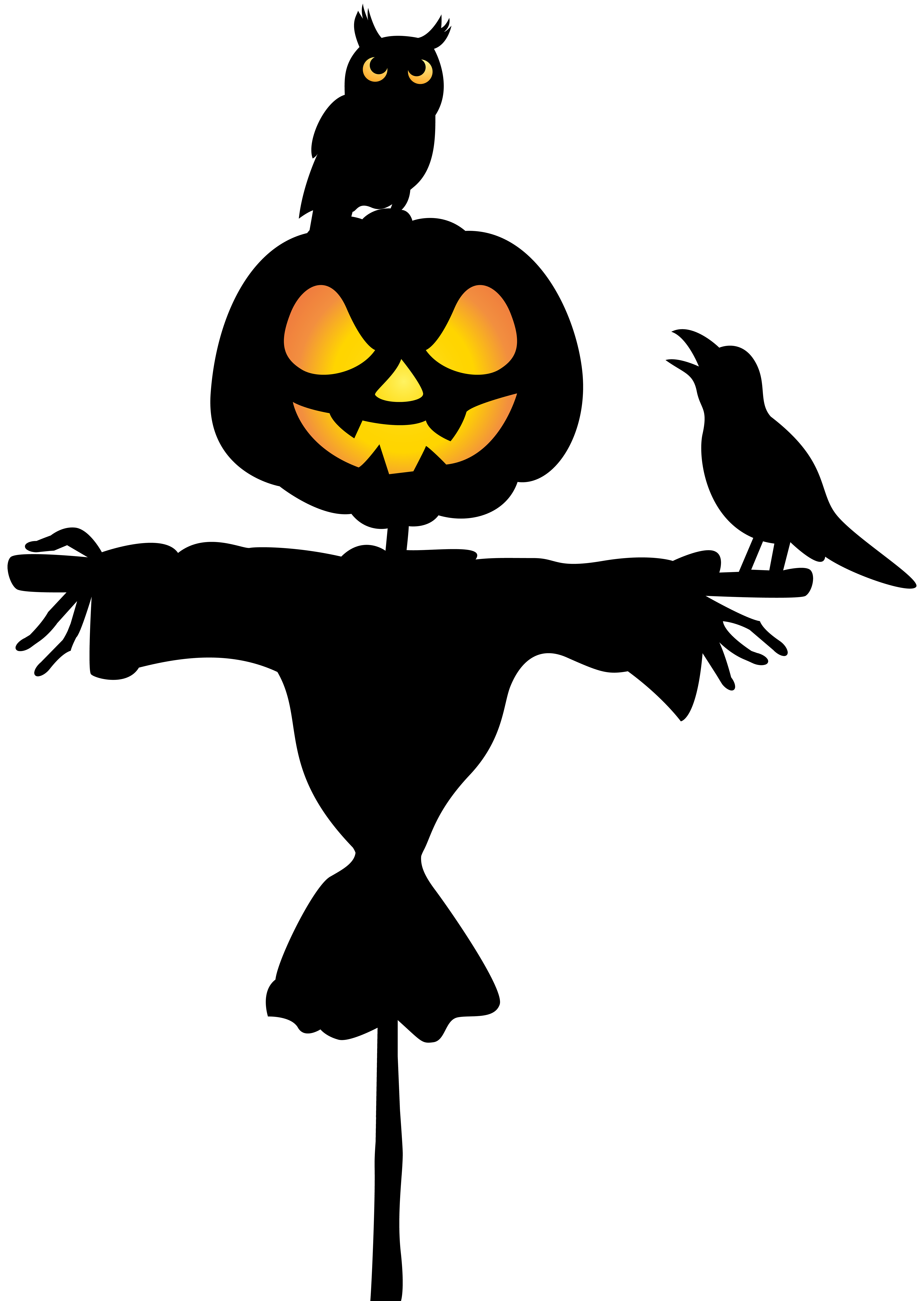 5681x8000 Scarecrow With Owl And Raven Png Clip Art Imageu200b Gallery
