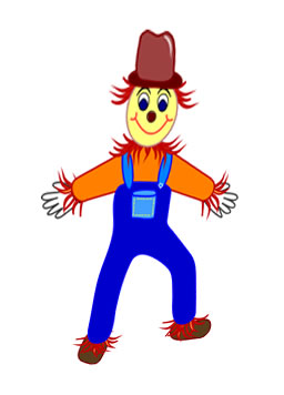 256x356 Animated Scarecrow Clipart