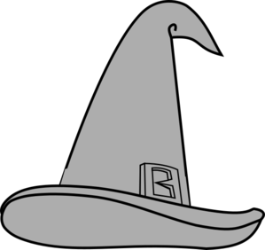 299x282 Wizard Hat Gray Clip Art