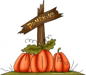 300x262 Scarecrow And Pumpkin Clipart