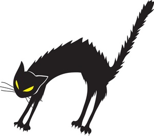 300x265 Black Cat Clipart Image